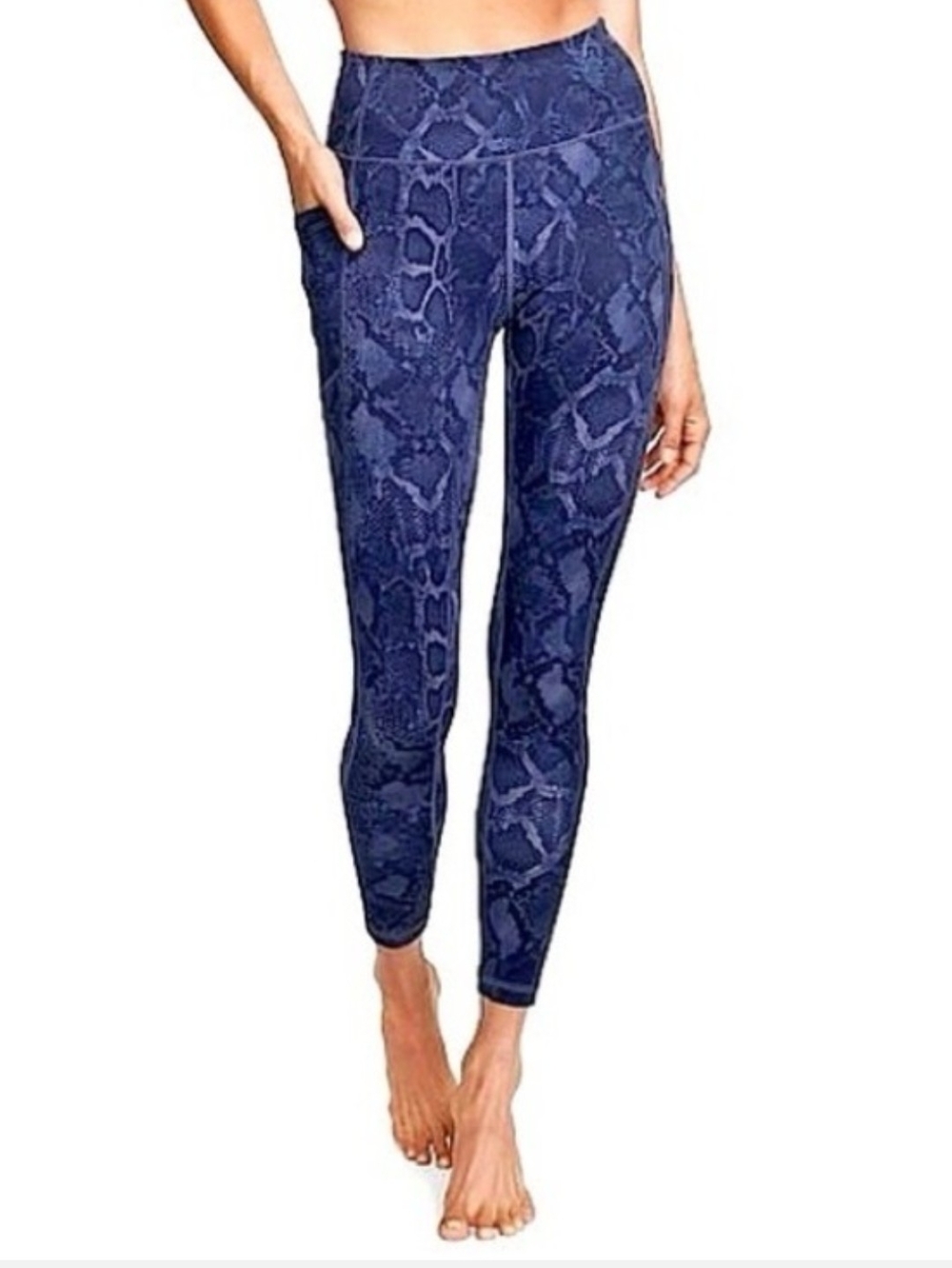 VS High-Rise Navy Snake Print Leggings